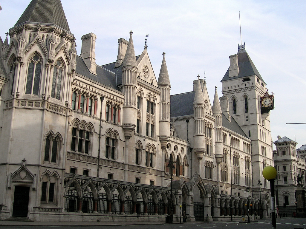 The Royal Courts of Justice on the Strand in the City of Westminster